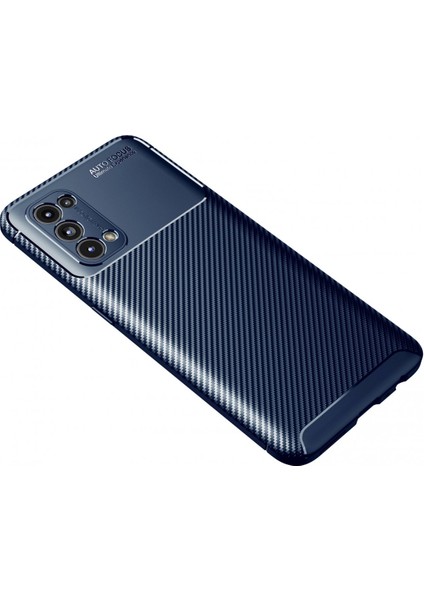 Oppo Reno 5 Kılıf Focus Karbon Silikon - Lacivert 300099 fiyatları
