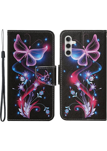 Samsung Galaxy S24+ Pu Deri Çapraz Doku Telefon Kapağı Kayışlı (Yurt Dışından)