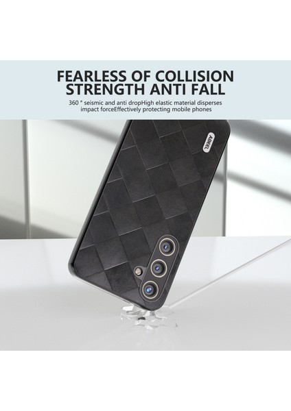 Samsung Galaxy S24+ Izgara Doku Kılıfı Pu Deri+Tpu+Pc Telefon Kapağı (Yurt Dışından)