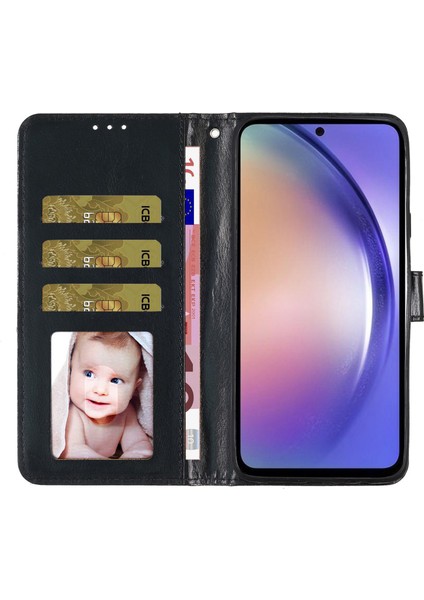 Samsung Galaxy S24+ Cüzdan Standlı Işıltılı Telefon Kapağı (Yurt Dışından)