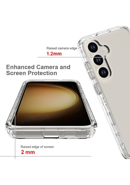 Samsung Galaxy S24+ Drop Karşıtı Pc+ Tpu Temizle Gradent Telefon Koruyucu Kapak (Yurt Dışından) modelleri