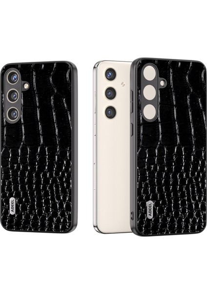 Samsung Galaxy S24+ Timsah Doku Serisi Vaka Inek Deri Telefon Arka Kapak (Yurt Dışından)