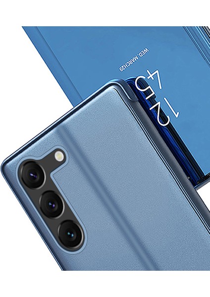 Samsung Galaxy S24+ Deri Stand Telefon Kapağını Görüntüle (Yurt Dışından)