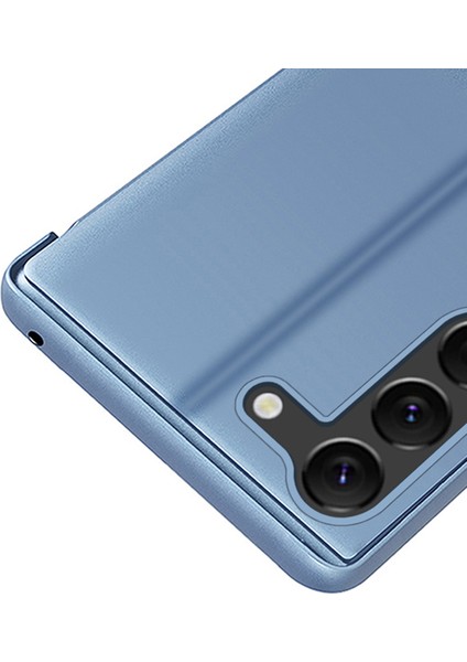 Samsung Galaxy S24+ Deri Stand Telefon Kapağını Görüntüle (Yurt Dışından)