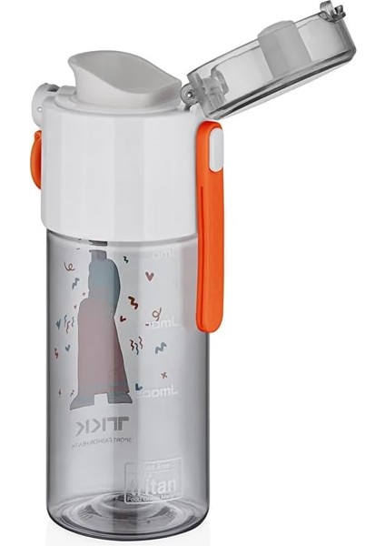 Tkk T 1013 500 ml Rahat Içim Kilitli Kapaklı Desenli Pipetsiz Süzgeçli Tritan Matara Beyaz fiyatları