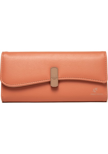 Yumuşak Tokalı Çoklu Kart Yuvası Katlanır Kadın Cüzdanı (Yurt Dışından)