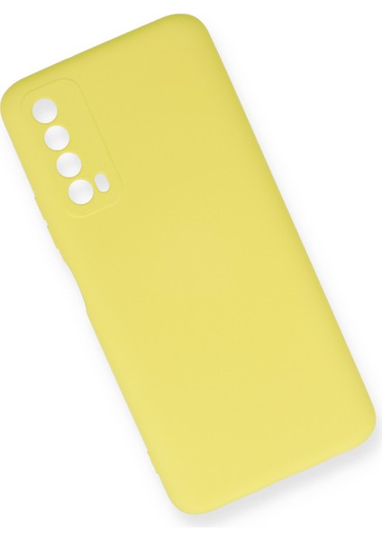 Huawei P Smart 2021 Kılıf Nano Içi Kadife Silikon - Sarı 300099