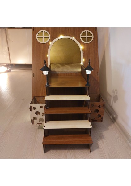 Kahverengi Krem Bungalov Tavşan Evi, Bungalov Tavşan Yuvası, Tavşan Evi, Tavşan Yuvası, Tavşan Oyun Alanı fırsatları