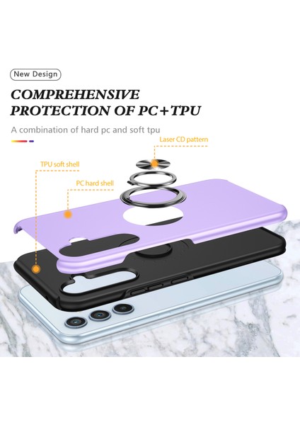 Samsung Galaxy S24+ Slim-Fit Pc+ Tpu Kapağı Ring Kickstand (Yurt Dışından) fırsatları