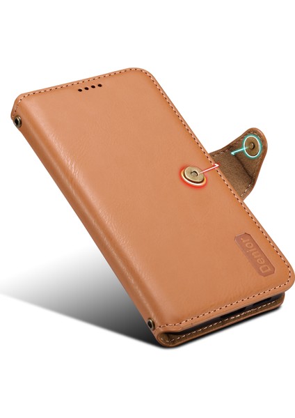 Samsung Galaxy S24+ Cowhide Doku Deri Cüzdan Kapağı (Yurt Dışından)