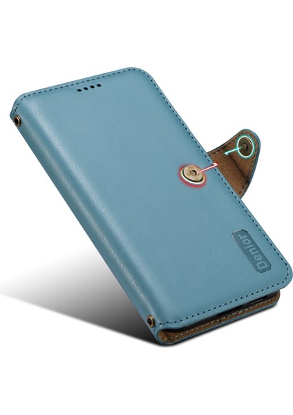 Samsung Galaxy S24+ Cowhide Doku Deri Cüzdan Kapağı (Yurt Dışından)