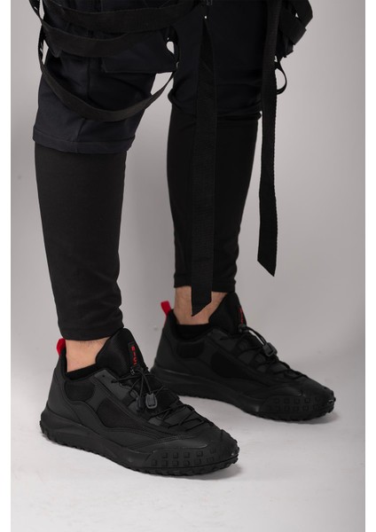 Lehtion Erkek Sneaker 00122023SIYAH Kırmızı