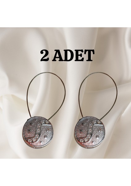 Perde Tokası Mıknatıslı Perde Tokası Taşlı Gümüş Perde Tokası 2 ADET