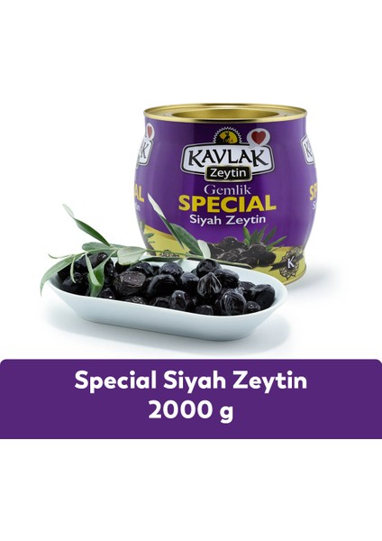 Kavlak Special Gemlik Siyah Zeytin 2 kg ( Brüt )