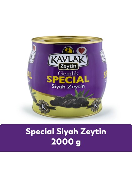 Kavlak Special Gemlik Siyah Zeytin 2 kg ( Brüt )