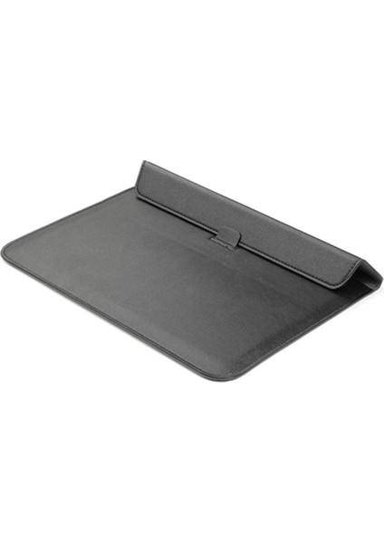 Macbook Pro Air 13 M1-M2 2020/2022 A2179-A2337-A2338-A2251-A2159-A1989-A1708 Deri Mıknatıslı Stantlı Çanta