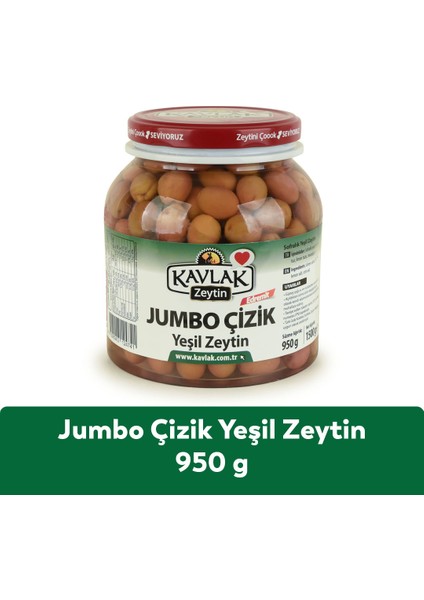 Kavlak Zeytin Kavlak Jumbo Edremit Çizik 950 Gr