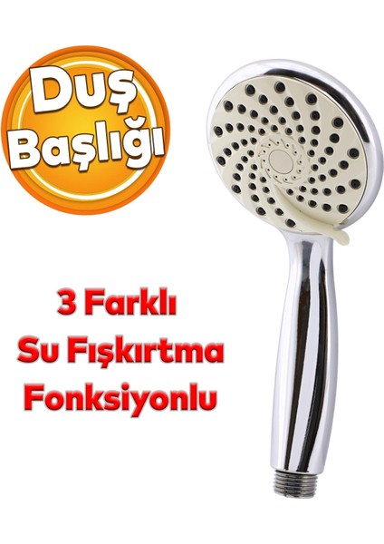 Banyo Telefon Aksesuar Tek Duş Başlığı Klasik Tek Fonksiyonlu Su Fışkırtma El Fiskiye Fışkiye