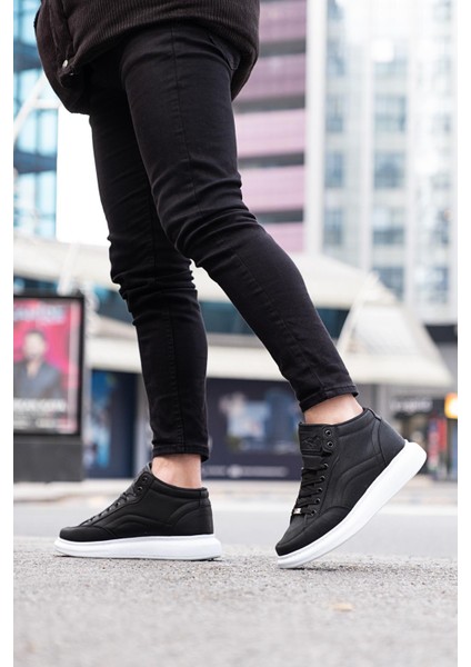 097 Siyah Renk Beyaz Tabanlı Erkek Günlük Ayakkabı fiyatları