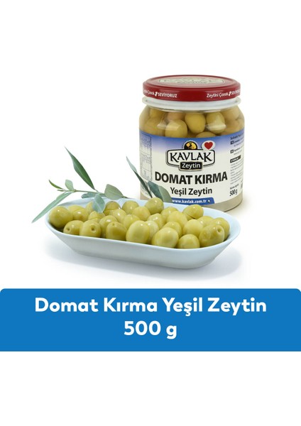 Kavlak Domat Kırma Yeşil Zeytin 500 gr