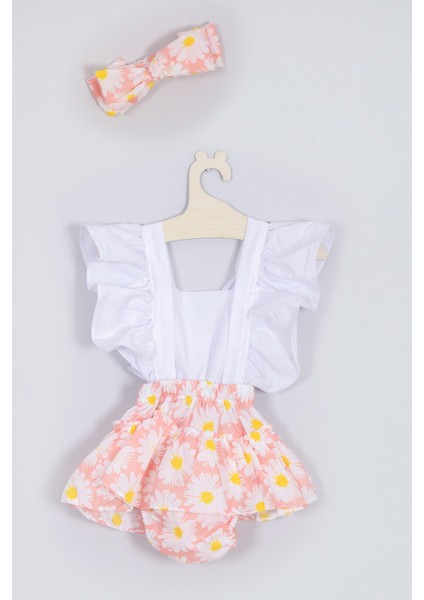 Bandanalı Fırfırlı Papatya Salopet Tulum 003