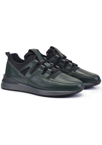 Yeşil Bağcıklı Erkek Sneaker -95712-