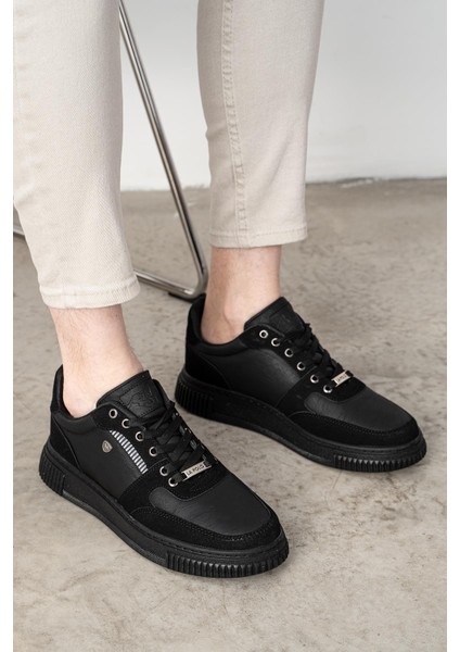 305 Siyah Renk Siyah Tabanlı Erkek Günlük Ayakkabı