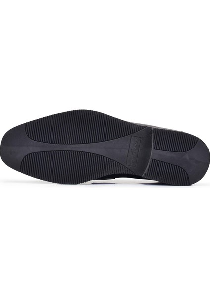 Siyah Açma Deri Termo Tabanlı Hakiki Deri Kışlık Ayakkabı -76483-