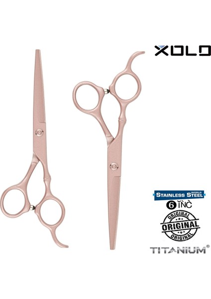 Titanium Deri Çantalı Mat Makas Seti Rose Red Saç Kesim Makas Seti Profesyonel Salon