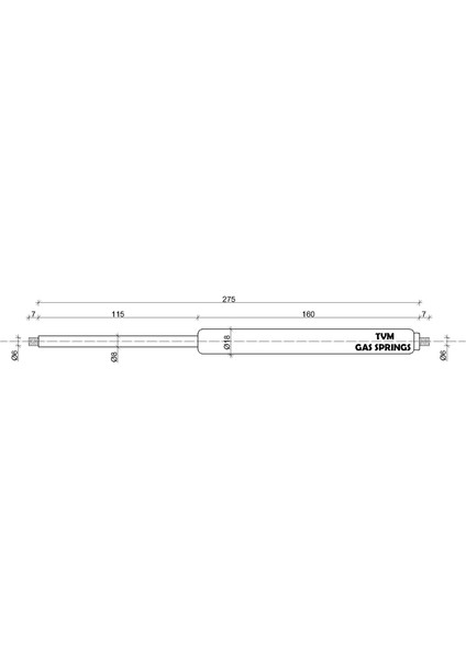 Gazlı Amortisör 275 mm Açık Boy fiyatları