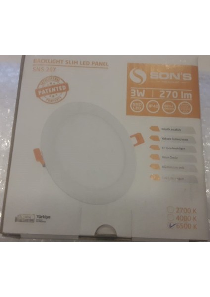 3W Backlight Slim LED Panel
