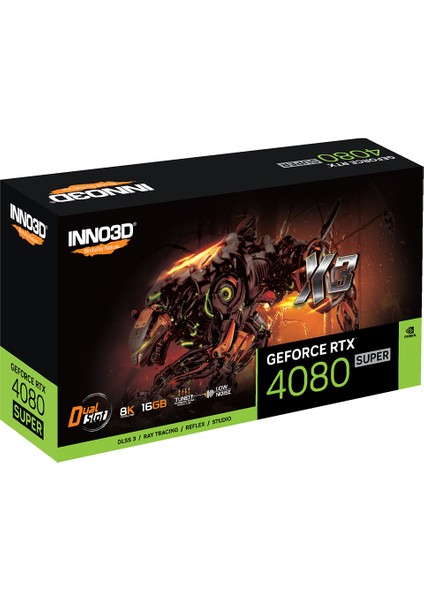 INNO3D Nvidia Geforce RTX4080 Super X3 16GB 256 Bit GDDR6X Ekran Kartı (N408S3-166X-18703552)