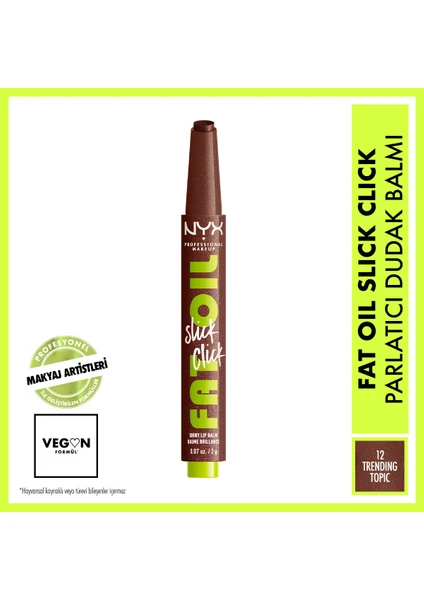 Nyx Professional Makeup Fat Oil Slick Click Parlatıcı Dudak Balmı - 12 Trending Topic