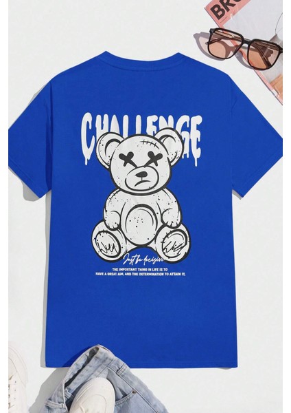 Only Trendwear Unisex Chalenge Sırt Baskılı Tasarım Tshirt