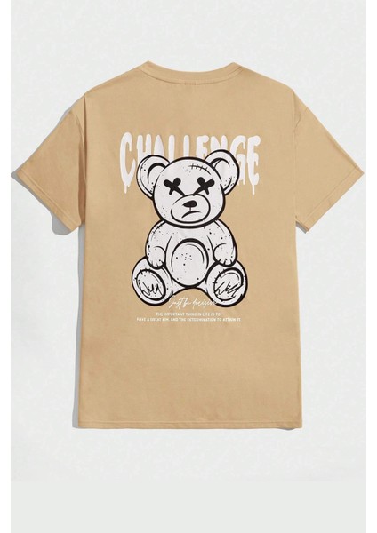 Only Trendwear Unisex Chalenge Sırt Baskılı Tasarım Tshirt