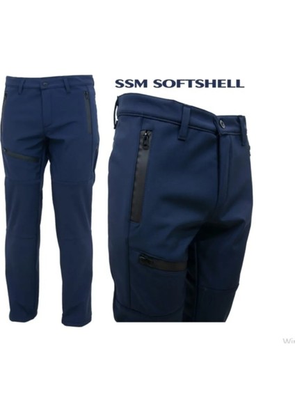 0747 Su ve Rüzgar Geçirmez Fermuarlı Softshell Pantolon