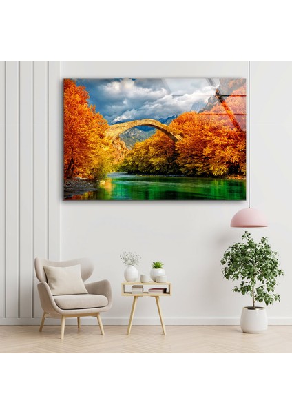 Konitsa Köprü Temperli Cam Duvar Tablosu fırsatları
