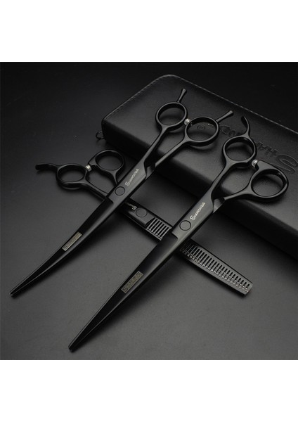 7 Inç Kavisli Stil Sharonds 7.0 Inç Japonya Saç Ors Siyah Berber Dükkanı Ors Set Kuaförlük Profesyonel Kesme Seti Saç Veya Aletler (Yurt Dışından) fiyatları
