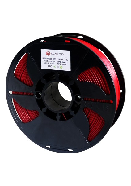 Hyper Abs Filament Kırmızı 1.75 mm 1kg Standart