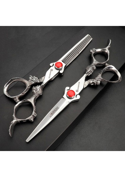 5.5 Inç Ince Mor Tarzı 5. Airdressing Berber Ors Profesyonel Berber Oraircut Salon Kesme Makası Seti Tg (Yurt Dışından)