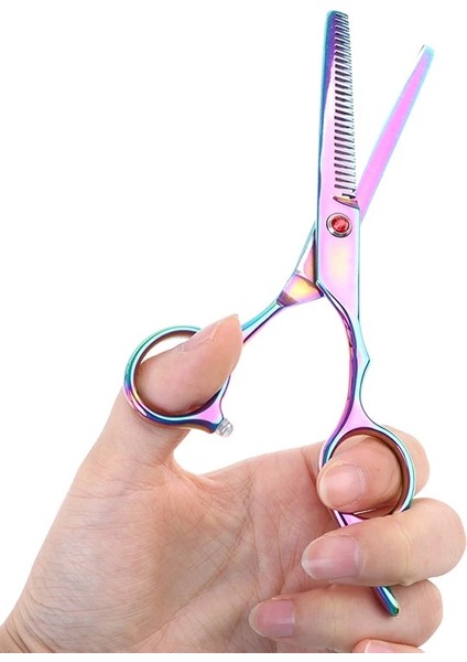 Inceltme Makası Stili 1 Adet Profesyonel Gökkuşağı Kesim Saç Ors Set Kesme Makası Tg Berber Veya Kuaför Ors (Yurt Dışından) indirimleri