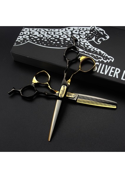 Siyah Altın Düz Stil Profesyonel Berber Araçları Orijinal Kutusu Jaguar 6.0 Inç Kuaförlük Ors Alman Kara Panter Düz Saç Kesme Ors (Yurt Dışından) modelleri