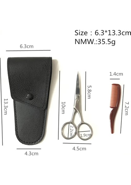 Siyah Stil 1 Takım Bıyık Kaş Düzeltici Erkekler Sakal Veya Paslanmaz Çelik Kesme Kesici Bakım Accessary Ors Saklama Çantası ile Tarak Kiti (Yurt Dışından) modelleri