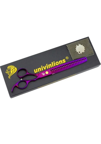 8001-KESME Stili 8" Univinlions Evcil Hayvan Tımar Ors Köpek Tımar Ors Profesyonel Köpek Makası Köpek Kedi Saç Kesme Makası Kedi Saç Kesme Seti (Yurt Dışından)