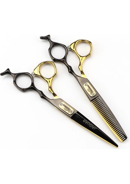 Siyah Altın Inceltme Stili Profesyonel Berber Araçları Orijinal Kutusu Jaguar 6.0 Inç Kuaförlük Ors Alman Kara Panter Düz Saç Kesme Ors (Yurt Dışından) fırsatları