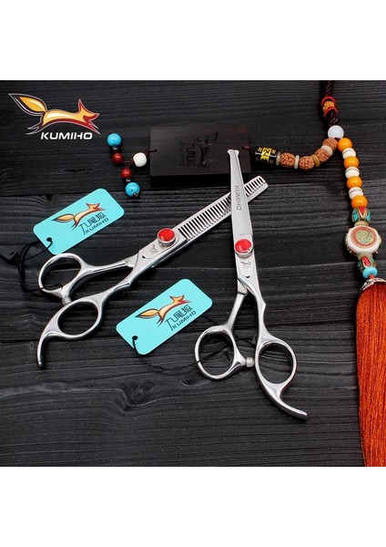 1 Inceltme Makası Stili Kumıho Afe Tasarım Saç Ya Da Çocuklar Için ve Yaşlı Adam Berber Ya Da Berber Seti Bebek Saç Ya Da Yuvarlak Bıçak Ucu ile 9CR13 (Yurt Dışından) modelleri