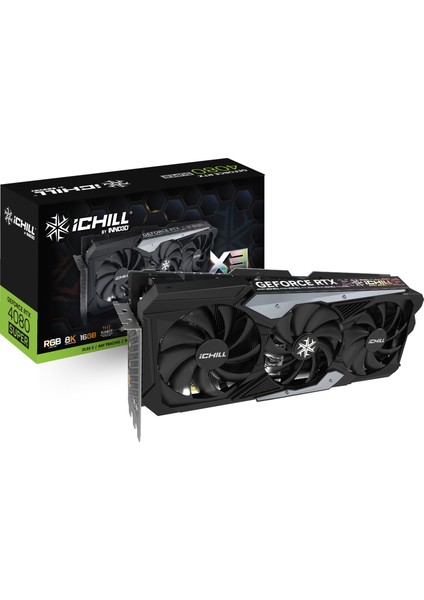 INNO3D Nvidia Geforce RTX4080 Super Ichıll X3 16GB 256 Bit GDDR6X Ekran Kartı (C408S3-166XX-187049H)