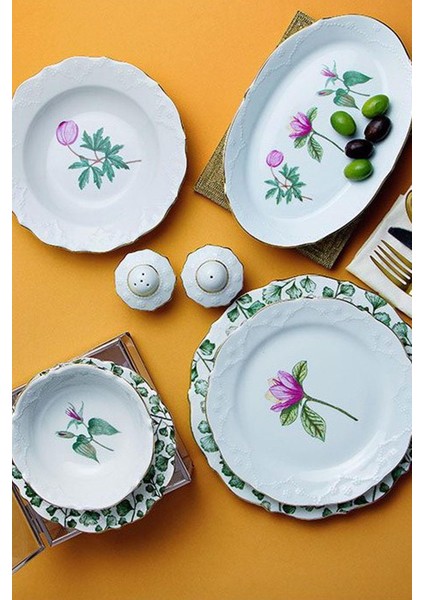 Flower 34 Parça 6 Kişilik Yemek Takımı