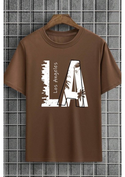 Only Trendwear Unisex Los Angles Baskılı Tasarım Tshirt