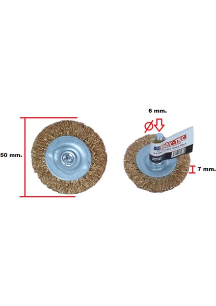 Tel Fırça Sarı Tellı Çelik Daire Fırça